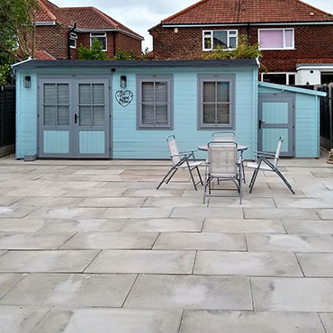 summerhouse and patio
